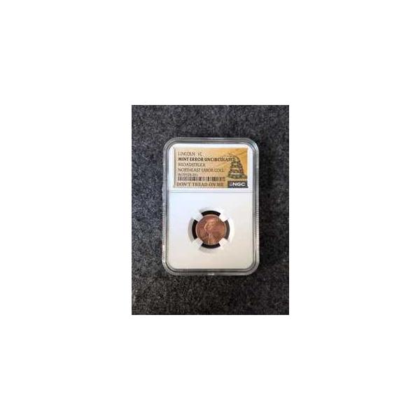 2001 Broadstruck Lincoln Penny NE エラーコレクション Don't Tread On Me ラベル NGC-