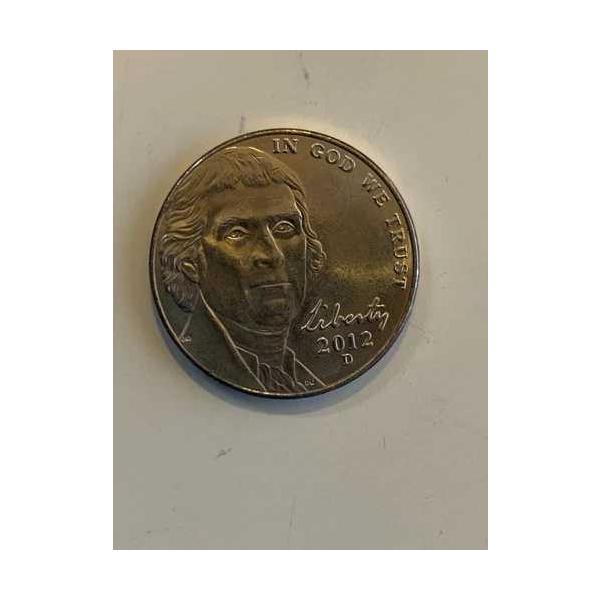 2012年 D ジェファーソン ホワイトハウス 1ニッケル硬貨