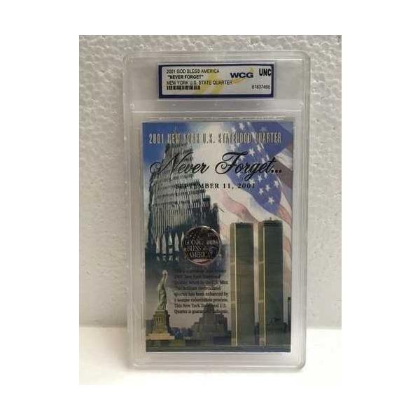 2001-2002年ニューヨーク州ワールドトレードセンター記念25セント硬貨（未使用）