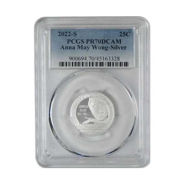 2022年 S アンナ・メイ・ウォン アメリカ人女性 シルバークォーター PR 70 DCAM PCGS