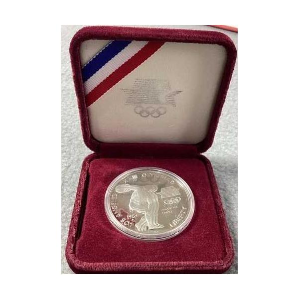 1983年ロサンゼルスオリンピック1ドルプルーフ銀貨記念コイン