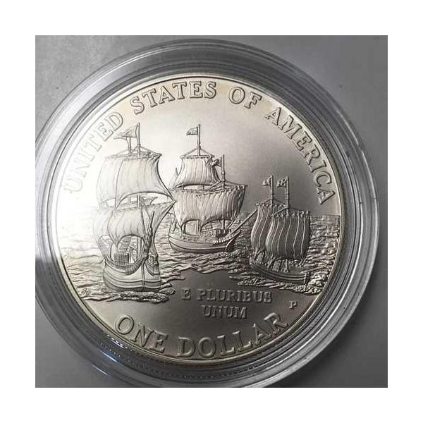 未2007年 ジェームズタウン決済-米国記念 90% シルバー ドル-