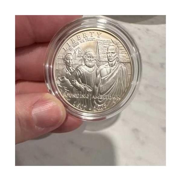 2007年 ジェームズタウン400周年記念 銀貨 未使用 フィラデルフィア 米国