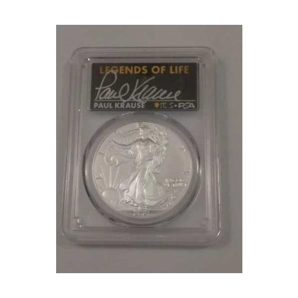 2021年 1ドル アメリカンシルバーイーグル タイプ2 PCGS PSA MS70 レジェンド・オブ・ライフ ポール・クラウス