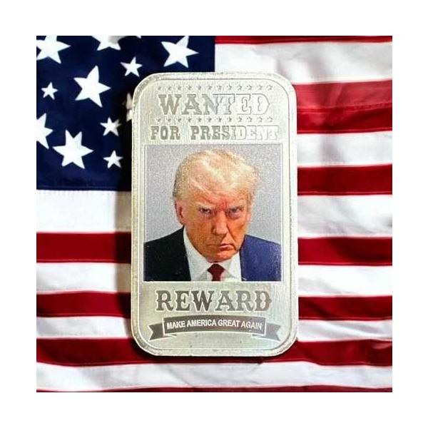 トランプ氏を大統領に指名した銀地金 1オンス×2枚セット .999純銀地金 MAGA