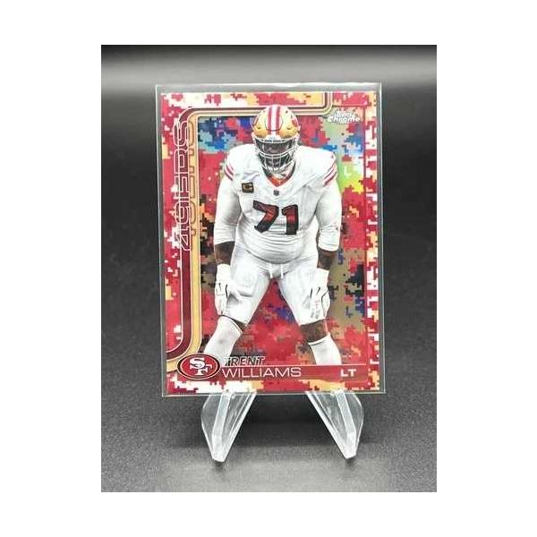 トレント・ウィリアムズ 2025 Topps Chrome Camo Refractor SP サンフランシスコ・49ers