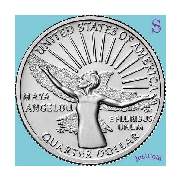 2022年S アメリカン・ウィメン・プログラム #1 マヤ・アンジェロウ 未流通25セント硬貨