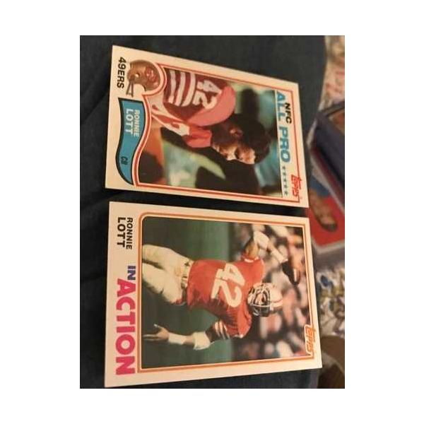 1982 Topps #486 ロニー・ロット RC &amp; #487 イン・アクション RC サンフランシスコ・49ers