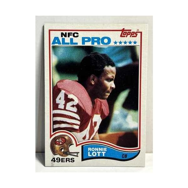 1982 TOPPS #486 ロニー・ロット ルーキー サンフランシスコ・49ers NM+ フットボールカード RC