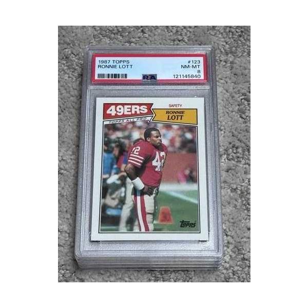 PSA 8 NR ミント フットボールカード 1987 TOPPS HOF ロニー・ロット サンフランシスコ 49ers