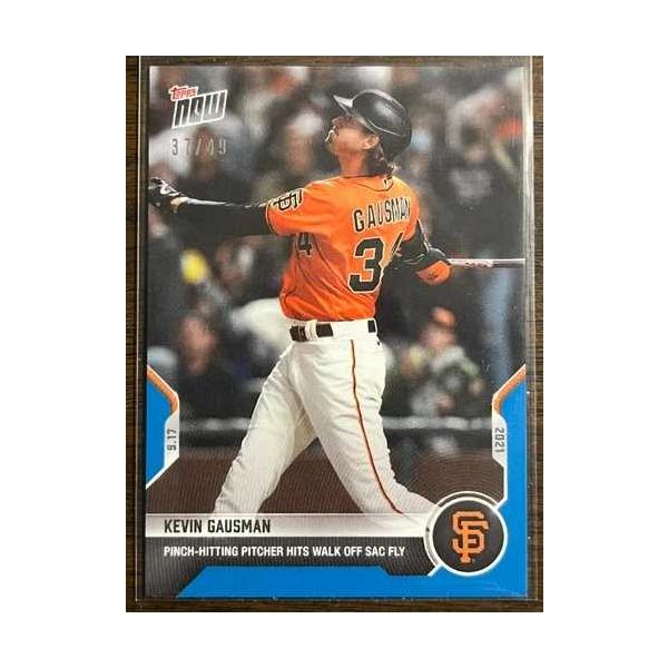 2021 Topps Now #820 ケビン・ガウスマン サンフランシスコ・ジャイアンツ ブルー 37/49