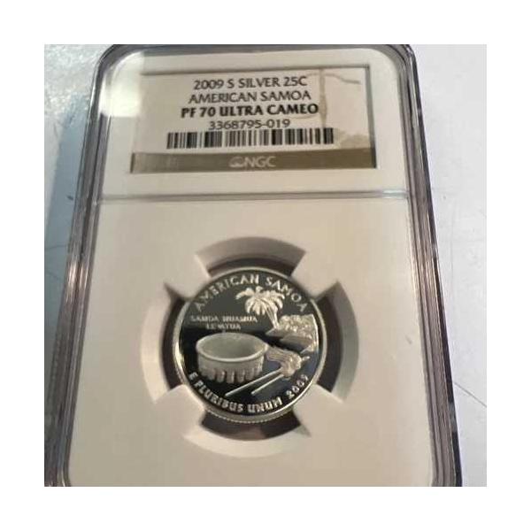 2009年Sプルーフ銀貨（アメリカ領サモア）NGC PF70ウルトラカメオ