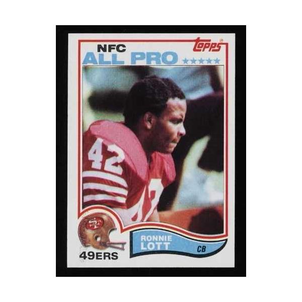 1982年 ロニー・ロット Topps フットボール ルーキーカード サンフランシスコ・49ers #486 殿堂入りルーキーカード