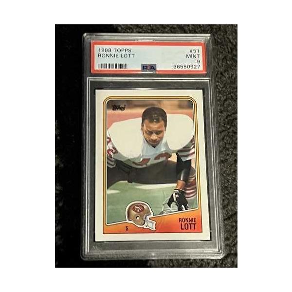 PSA 9 ミント フットボールカード 1988 TOPPS ロニー・ロット 殿堂入り サンフランシスコ・49ers