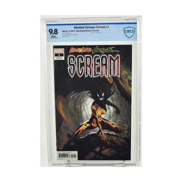 アブソリュート・カーナンジ：スクリーム #1 (2019) CBCS Not CGC 9.8 ライアン・ブラウン インセンティブ マーベル