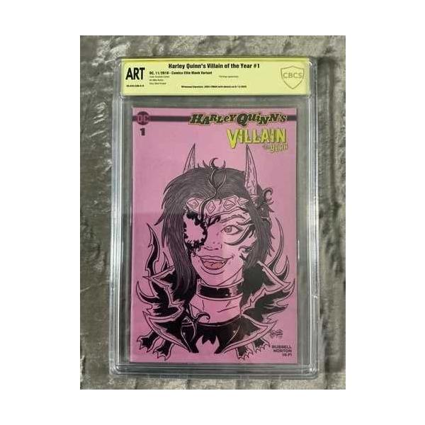 ハーレー・ヴィラン・オブ・ザ・イヤー #1 CBCS サイン入りスケッチ ジョシュ・ライマン