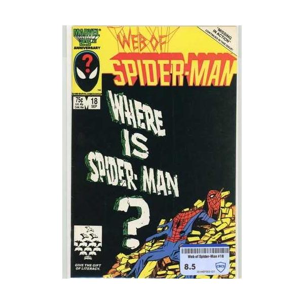 ウェブ・オブ・スパイダーマン #18 | CBCS RAW 8.5 | エディ・ブロックがヴェノムとして初カメオ出演