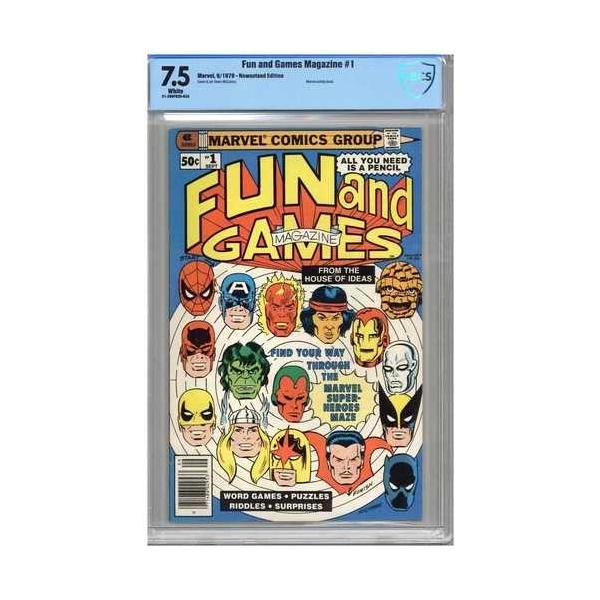 Fun and Games Magazine #1 CBCS 7.5 VF- ホワイト 9/79ページ マーベルアクティビティ