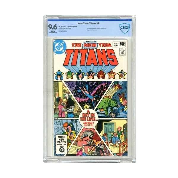 ニュー・ティーン・タイタンズ #8 CBCS 9.6 NM+ ホワイト 6/81ページ 初登場 サラ・シムズ＆テレンス
