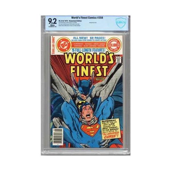 Worlds Finest Comics #258 CBCS 9.2 NM- ホワイト 8-9ページ/1979 Wraparo