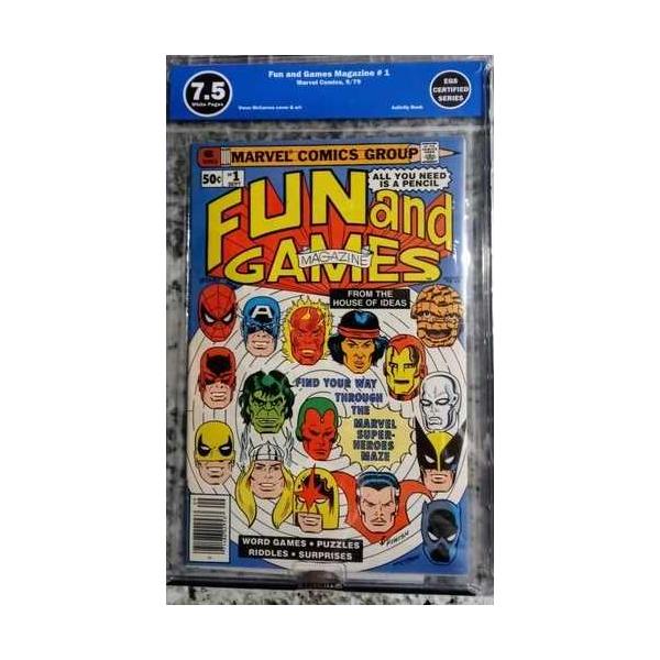 FUN AND GAMES MAGAZINE #1 EGS グレード 7.5 重要なマーベル 1979 C.O.A. - PGX CGC CBCS