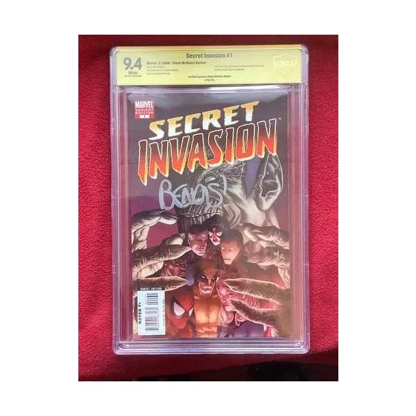 シークレット・インベージョン #1 - ダイナミック・フォース・バリアント - CBCS 9.4 - サイン入り - 限定12部