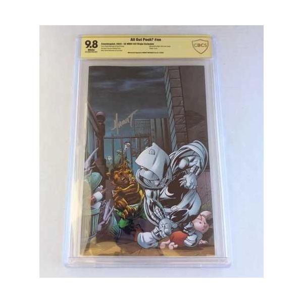 オールアウト・プー #1 CBCS 9.8 ムーンナイト・ウェアウルフ・バイ・ナイト 32 オマージュ サイン入り マラット
