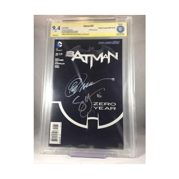 バットマン ザ・ニュー52 #21 初版 デューク・トーマス 2x サイン入り スナイダー・カプルロ CBCS 9.4 バリアント