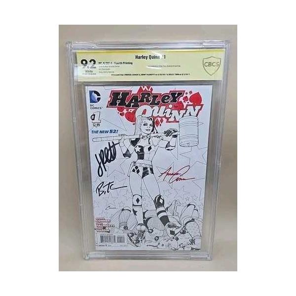 ハーレイ・クイン #1 CBCS 9.2 サイン入り 3名: ブルース・ティム、アマンダ・コナー、ジミー・パルミオッティ