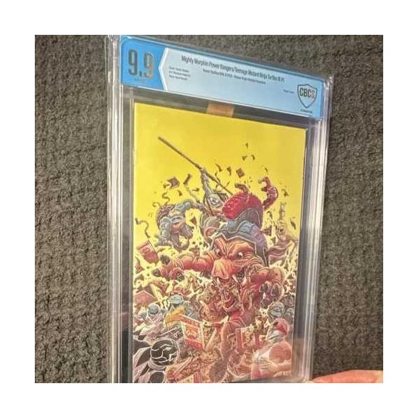 Boom! Studios Power Rangers/TMNT III #1 CBCS 9.9 ストコー・ヴァージン・バリアント