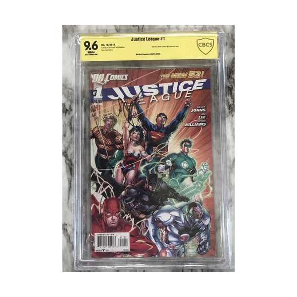 ジャスティス・リーグ #1 2011 CBCS 9.6 ジェフ・ジョーンズ直筆サイン入り