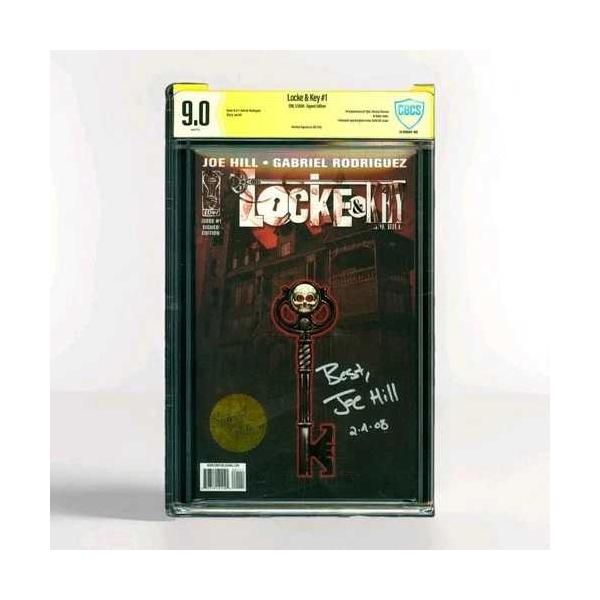 Locke And &amp; Key #1 CBCS 9.0 サイン入り限定版 バリアント ジョー・ヒル 2008 IDW CGC ホラー