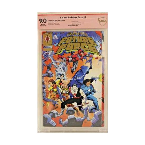 Rai And The Future Force #9 ゴールドバリアント CBCS 9.0 ショーン・チェン直筆サイン入り CGC Valiant