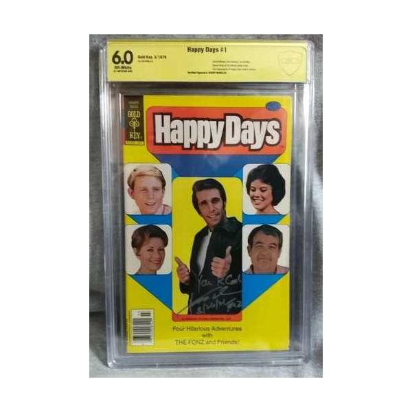 ハッピーデイズ #1 CBCS 6.0 ゴールドキー ヘンリー・ウィンクラー直筆サイン入り