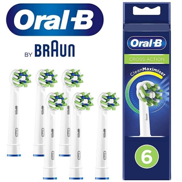 純正品 ブラウン オーラルB 替えブラシ マルチアクション クロスアクション 電動歯ブラシ Braun CROSS ACTION 6本 EB50-6 正規品  送料無料