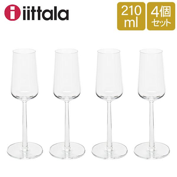 iitalla タピオサケグラスガラス製 脚付き盃 4個セット