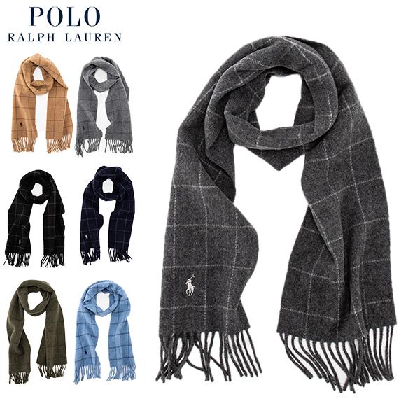月末月初ポイント増量中 【並行輸入品】 ポロ ラルフローレン POLO RALPH LAUREN マフラー ストール リバーシブルウインドウペーン PC0743 バレンタイン