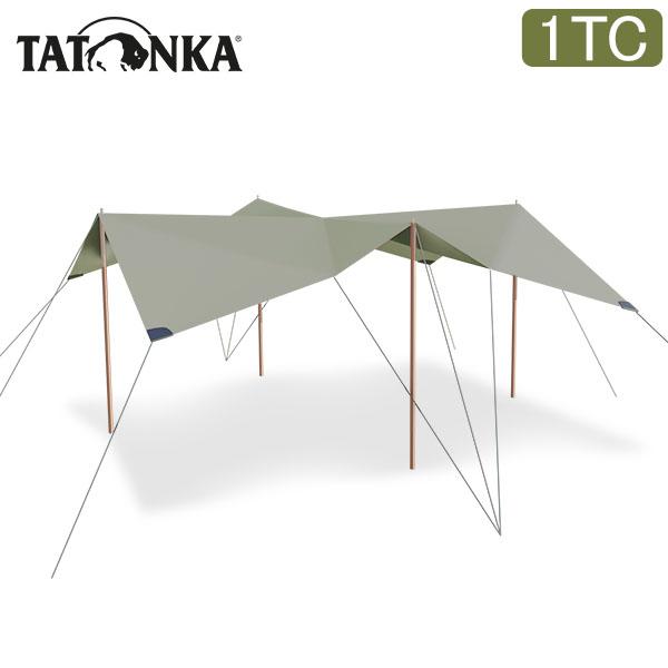 GWも休まず配送 タトンカ Tatonka タープ Tarp 1TC 425×445cm ポリコットン 撥水 遮光 2465 サンドベージュ キャンプ