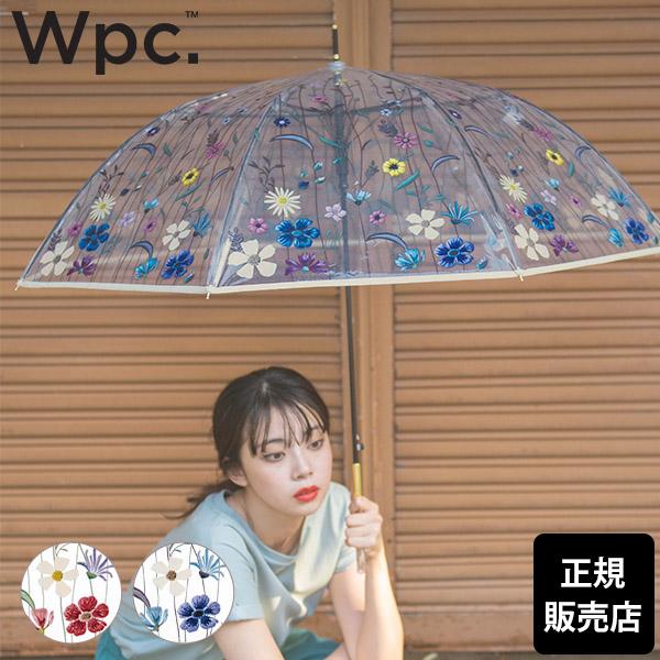 Wpc. 傘 雨傘 刺繍風アンブレラ ビニール傘 長傘 長雨傘 レディース