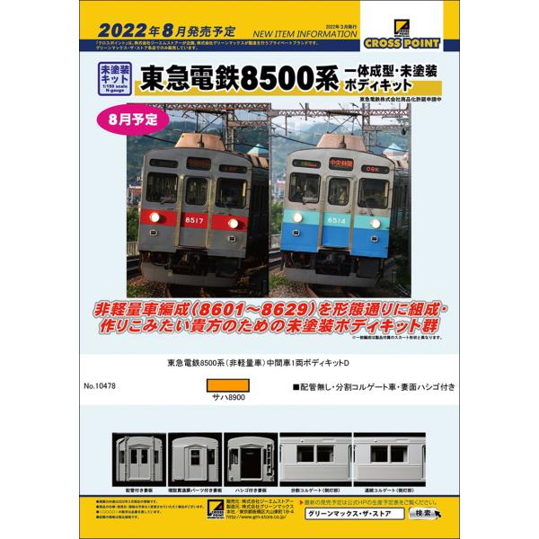 クロスポイント 10478 東急電鉄8500系（非軽量車）中間車1両ボディ