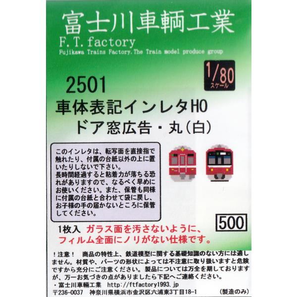富士川車輌工業 2501 1/80スケール 車体表記インレタHO ドア窓
