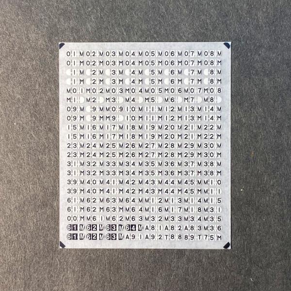 世田谷総合車両センター 国電運番表示インレタ2（森ノ宮篇