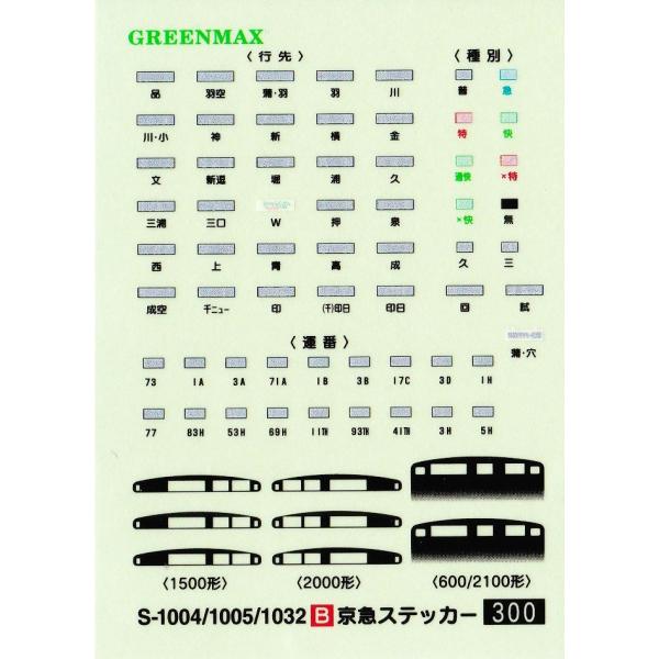 グリーンマックス S-1032B 京急ステッカー : グリーンマックス・ザ