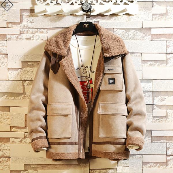 ムートンジャケットメンズ 裏ボア 防風 防寒 厚手ジャケット フェイクムートン フライトジャケット アウター アメカジ ミリタリー Buyee Servicio De Proxy Japones Buyee Compra En Japon