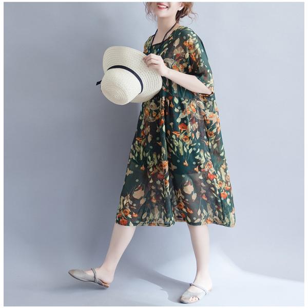 シフォンワンピ 体型カバー ゆったり チュニック ワンピース 派手 花柄ワンピース 大きいサイズ 18春 Tw16 Buyee Buyee Japanese Proxy Service Buy From Japan Bot Online