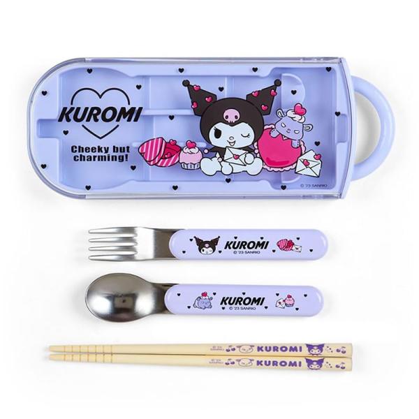 他サイト： クロミ クロミちゃん ランチトリオセット お弁当 お箸 スプーン フォーク カトラリー キッチン用品 食器の商品画像