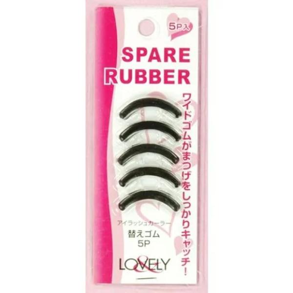 粧美堂　 　LV39019　アイラッシュカーラー　替えゴム5P LV39019・ラブリーアイラッシュカーラーにお使いいただけます。 ・弾力性に優れたシリコンゴムを使用！ 材質：シリコンゴム MADE IN CHINA・ラブリーアイラッシュカ...