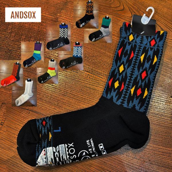 ANDSOX アンドソックス 【1点までメール便で発送】 SUPPORT PILE ANKLE サポートパイルアンクル スニーカーソックス 丈夫 抗菌防臭 日本製  靴下 ブーツソックス
