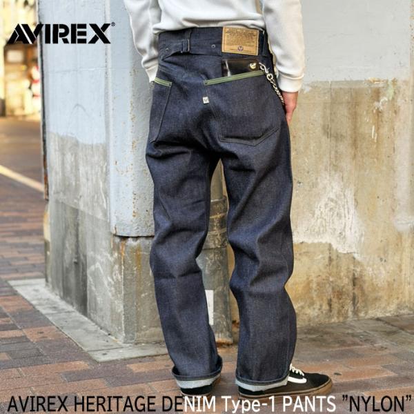 AVIREX（アヴィレックス） AVIREX HERITAGE DENIM Type-1 PANTS ”NYLON