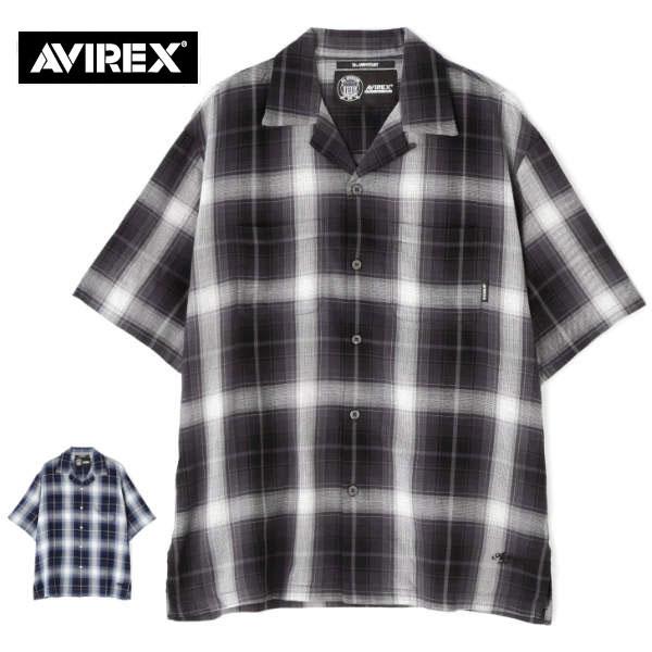 2025SS AVIREX アヴィレックス S/S ONE POINT OMBRE CHECK SHIRT